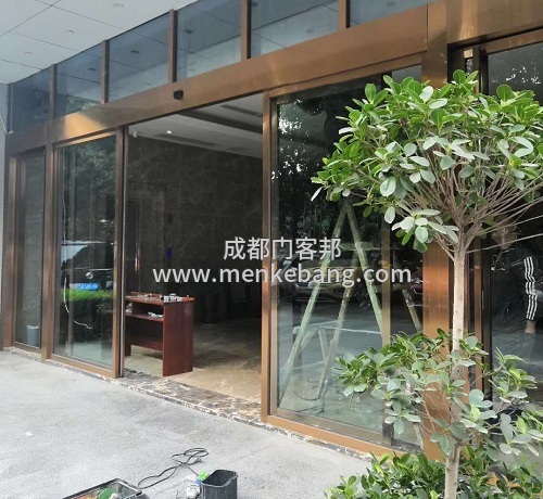 不銹鋼酒店自動門案例,不銹鋼酒店感應門案例,大堂自動感應門案例
