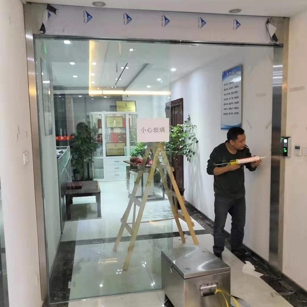 門禁自動門安裝案例，辦公室門禁自動門